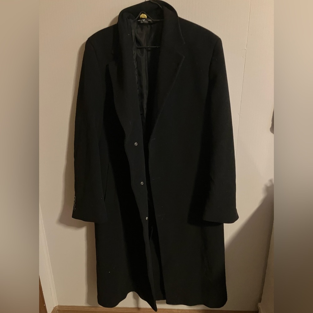Chaps Ralph Lauren cashmere black long coat. Mint condition